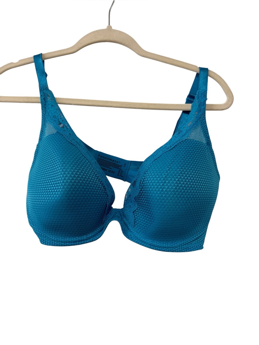 Passionata 34DDDD Teal Lightly Lined Underwire Bra Lace Full Coverage